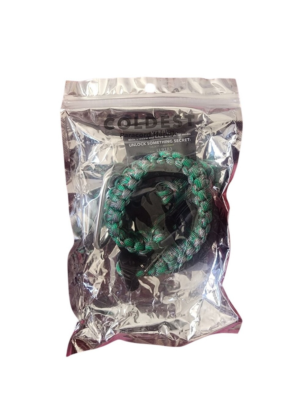 COLDEST Forest Green Paracord Accessory NWT